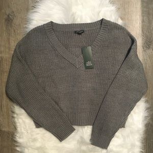 Wild fable grey cropped Sweater